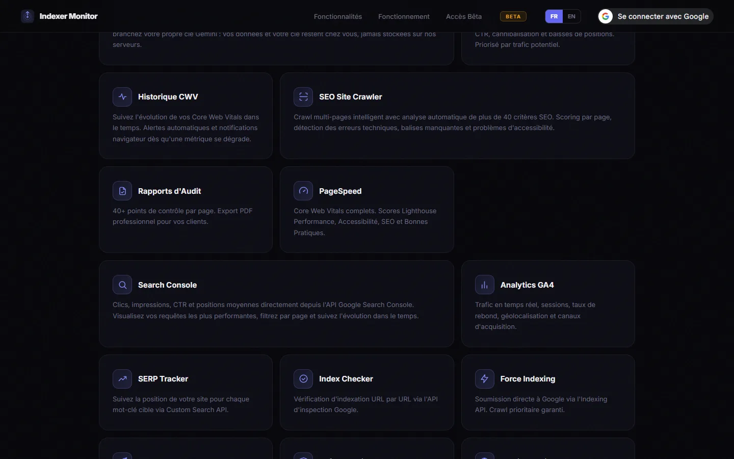 Indexer Monitor — vue 2